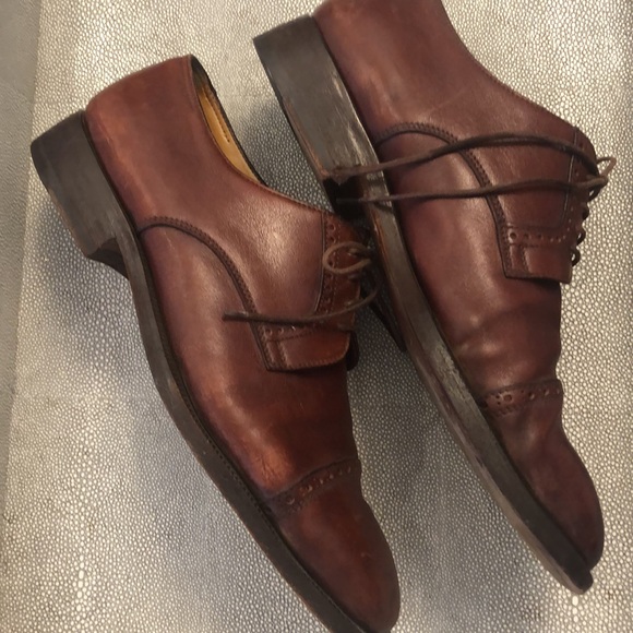 HANDMADE IN ITALY BROWN Authentic Leather CUSTOM Men’s shoes - Picture 3 of 6